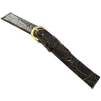 20mm Town and Country Genuine Crocodile Brown MA59 Watch Band Long