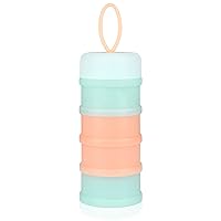 Baby Formula Dispenser On The Go, Stackable Formula Dispenser for Travel Formula Container to Go, Non-Spill Milk Powder Baby Kids Snack Storage Container, BPA Free