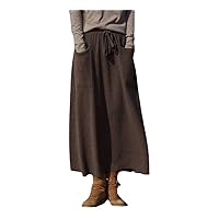 Women's 100% Wool Skirts, Women's Autumn Winter Long Loose Knit Bottoming Cashmere Skirts