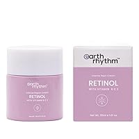 Earth- Rhythm Retinol Night Cream Enriched with Vitamin B, C, & E | Beginner Friendly, Anti Ageing Cream, Brighten Skin - 30gm