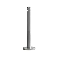 Rubbermaid Commercial Products Smoker's Pole, Silver, Round Cigarette Butt Disposable/Receptacle for Smoking Management, Weather Resistant Outdoor Ashtray for Bars/Restaurants/Offices/Malls