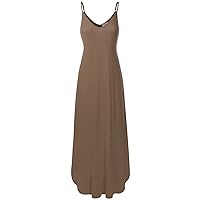 Women's Casual Loose Fit Long Cami Maxi Dress with Pockets (XS-XXL)