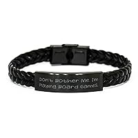 Perfect Board Games Braided Leather Bracelet, Don't Bother Me, I'm Playing Board, Present for Friends, Useful Gifts from Friends, Strategy Games, Party Games, Cooperative Games, Family Games, Card