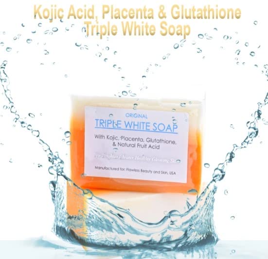 Beyond Perfection 12 Bars of Kojic Acid, Placenta, & Glutathione Triple Lightening/bleaching Soap Appx. 150gms