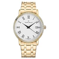 Claude Bernard Men's Classic Gents Yellow Gold PVD Sapphire Crystal Watch 53007 37JM BR