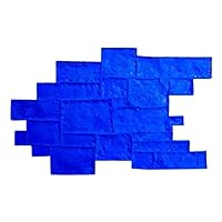 Medievil Cobble Concrete Stamp Singles by Walttools | Decorative Random Cobblestone Pattern, Sturdy Polyurethane Texturing Mat, Realistic Detail (Rigid/Blue)