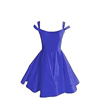 2024 Vintage Satin A line Boho Short Prom Homecoming Dresses with Sleeves Zipper Back