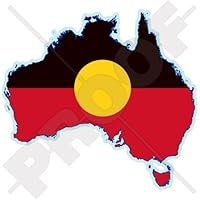 AUSTRALIA ABORIGINAL Map-Flag Australian 4.3