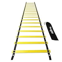 Yes4All 8-12 - 20 Rungs Agility Ladder Speed Training Equipment - Speed Ladder for Kids and Adults with Carrying Bag