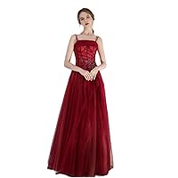 SZ102 Beaded Special Occasion Sling Evening Dress Prom Bridesmaid Dress Women's Party Fashion Wedding Dress