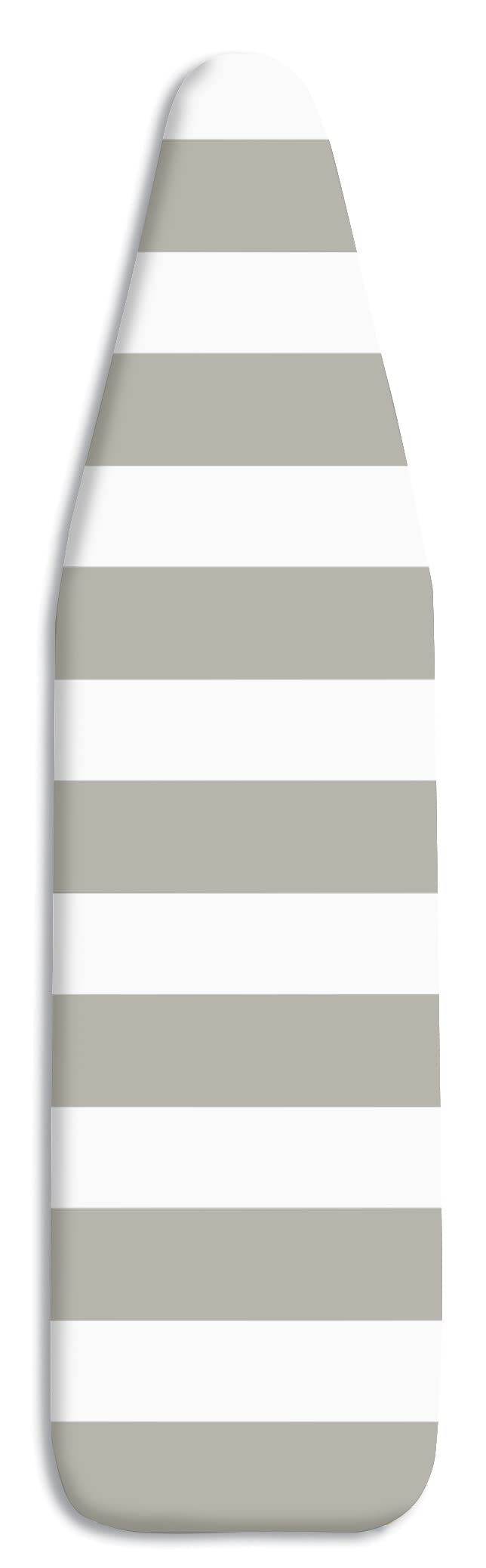 Whitmor Ironing Board Cover with Pad, Paloma Gray Stripe, Cotton, 54