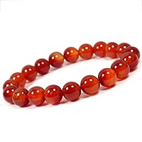 Natural AAA Red Carnelian Bracelet 8mm Gemstone Stretch Fit Bracelet | 7-7.5” length | Unisex Bracelet | Round Shape Beads Bracele|Men/Women