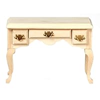 Melody Jane Dolls Houses Unfinished Writing Desk Secretary Table Miniature Study Furniture