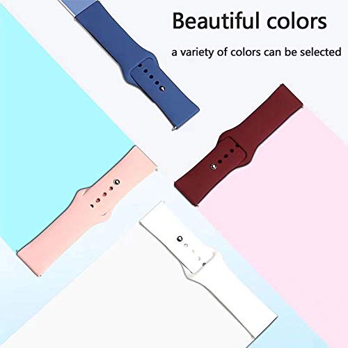 DDRFR Watch Bands - Soft Silicone Quick Release Straps - Choose Color & Width - 18mm, 20mm, 22mm - Silky Soft Rubber Watch Bands Waterproof for Men and Women Sport