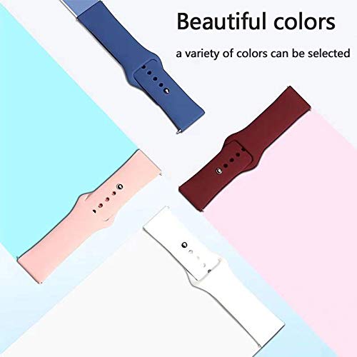 LBCS Watch Bands - Soft Silicone Quick Release Straps - Choose Color & Width - 18mm, 20mm, 22mm, 24mm - Silky Soft Rubber Watch Bands