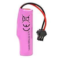 3.7V 500mAh Lithium Battery 14500 Rechargeable Battery with SM-2P Plug for RC Toy Car,1 pcs