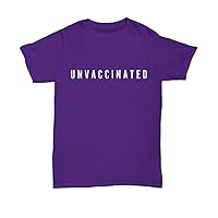 Unvaccinated 2021 Clothing Women Men Plus Size Classic Tops Tees Novelty T-Shirt Purple