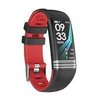 New Fitness Bracelet Heart Rate Monitor Smart Band Watch Multi-Sport Mode for iPhone Android (Red)