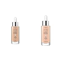 L'Oreal Paris True Match Nude Hyaluronic Tinted Serum Foundation Bundle with Shades Light 2-3 and Rosy Light 1-2.5, 1 fl. oz. Each