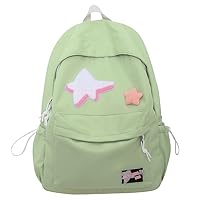 Cute Backpack for Women Men, Kawaii Y2K Grunge Aesthetic Daypacks Trendy Colorful Harajuku Hiking Travel Bags (Green)