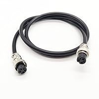 GX16 5 Pin Cable Double Female Head Aviation Cordset, GX16 5 Pin Panel Mount Circular Metal Aviation Connector Adapter Female to Female 20AWG（1Meter）