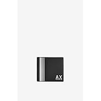 A | X ARMANI EXCHANGE Color Block AX Billfold Credit Card Wallet, Nero