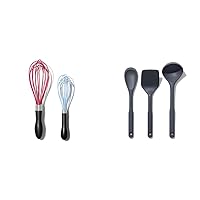 OXO Good Grips 2-Piece Silicone Whisk Set and OXO Good Grips 3-Piece Silicone Utensil Set