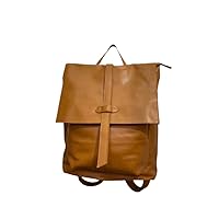 Genuine Leather Laptop Backpack Brown color
