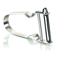 Aluminum Vegetable Peeler with Swiss Made Blades and Ergonomic, Non-Stick Plastic Handle, For Potatoes, All Fruits & Veggies, By Bovado USA