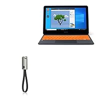 BoxWave Cable Compatible with Kano PC Touchscreen Laptop and Tablet 1110-01 (11.6 in) - USB Type-C Keychain Charger, Key Ring USB Type-C to Type-A 8 in USB Cable - Jet Black