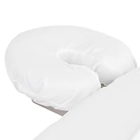 ForPro Premium Microfiber Face Rest Cover, White, Ultra-Light, Stain and Wrinkle-Resistant, for Massage Tables