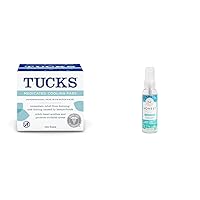 TUCKS Medicated Cooling Pads 100 Count and The Honest Company Hand Sanitizer Spray, 2 fl oz, 4 Pack