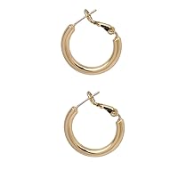New Fashion 20mm Gold/Silver Color Hoop Earrings For Women Simple Office Lady Jewelry Fashion Accessories Female Earring