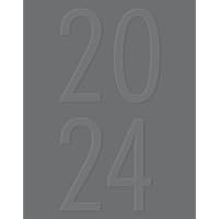Charcoal 2024 Booklet Softcover Monthly Planner (7.5