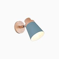 Solid Wood Wrought Iron Regulation Wall Sconces Aisle Wall Light Fixtures Hotel Cafe Decoration Lighting Wall Lamp E27 Screw Macaron Simple Wall Light Stylish (Color : Dark Green)