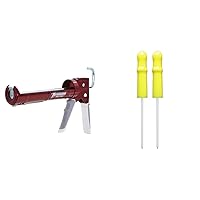 Newborn 930-GTD Drip-Free Smooth Hex Rod Cradle Caulking Gun Bundle with Caulk Caps | Saves Money