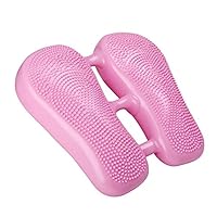 PVC Inflatable Foot Balance Pedal Fitness Device Elliptical Fitness Device Aerobic Stepping Mini Fitness Device Indoor Gym Treadmill Pink