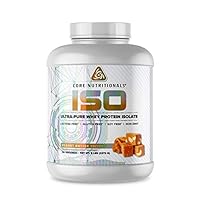 Core Nutritionals ISO, 100% Micro Filtered, Zero Artificial Fillers, 25g Whey Protein Isolate, 80 Servings (Peanut Butter Toffee)