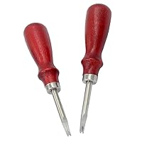 Leather Edge Skiving Beveler Tool, 2 Pcs Stainless Steel Craft 1.0mm & 1.5mm Leather Keen Edge Beveler Cutting Tools for Leather Craft DIY Cutting