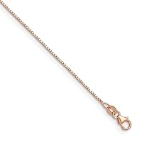 14ct Rose Gold 0.9mm Box Chain Necklace 51 Centimeters Jewelry for Women