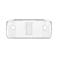 Protective Case for ROG Ally Handheld Game Console, Transparent Case Shockproof Game Console Cover with Bracket Sweatproof Cover for ROG Ally Gaming Accessories (Transparent)