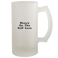 Heavy On The Self Love - Frosted Glass 16oz Beer Stein, Frosted