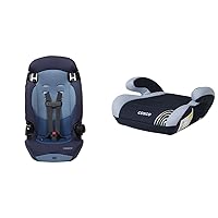 Cosco Finale Dx 2-in-1 Combination Booster Car Seat, Sport Blue, 1 Count (Pack of 1) & Topside Backless Booster Car Seat, Lightweight 40-100 lbs, Rainbow
