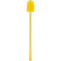 Industrial Tank Brush Pipe Brush, Drain Brush with Handle for Commercial Kitchens, Polyester, 30 Inches, Yellow