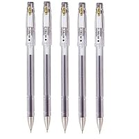 Hi-Tec-C 025 Gel Ink Pen, Hyper Fine Point 0.25mm, Black Ink, LH-20C25, Value Set of 5