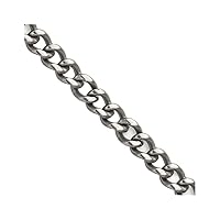 Chisel Titanium Polished 3.5mm Curb Chain Jewelry Gifts for Women - Length Options: 18 20 22 24