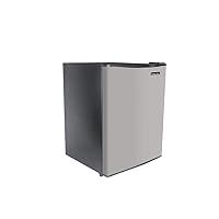 Magic Chef Energy Star Mini Refrigerator, Small Refrigerator for Office, Apartment, or Dorm, Stainless-Steel Finish, 2.4 Cubic Feet