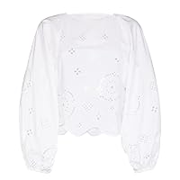 Ganni Women's Broderie Anglaise Top