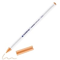 edding 4600 textile pen - light orange - 1 pen - round nib 1 mm - permanent fabric pens for drawing on textiles, wash-resistant up to 60 °C - fabric pen