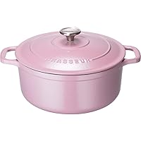 CHASSEUR CH472410PK Sublime Round Casserole, 9.4 inches (24 cm), Pink